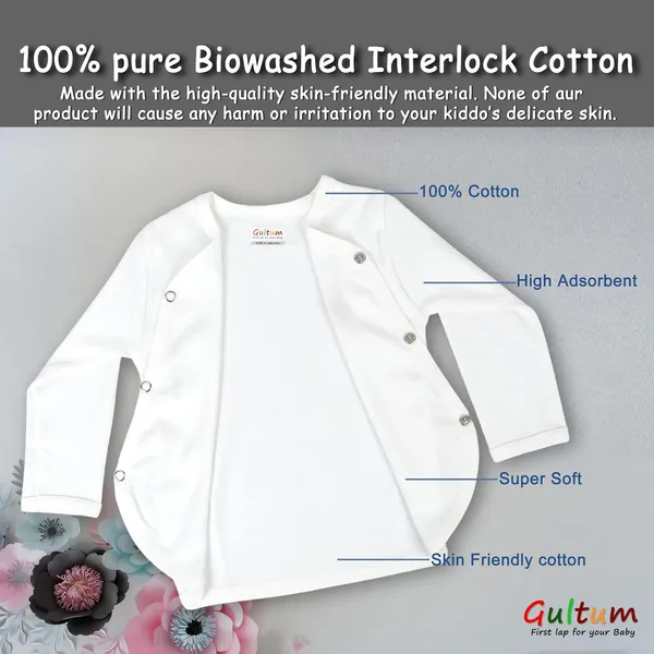 White_Interlock_Cotton_5-Piece_Newborn_Clothing_Set_For_Baby_Boys_&_Girls