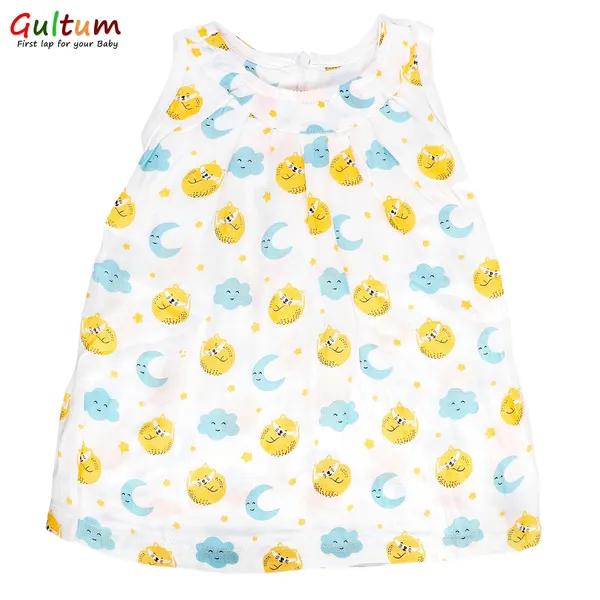 White_Muslin_Cotton_Sleeveless_Printed_Frock_For_Baby_Girls_Pack_Of_2