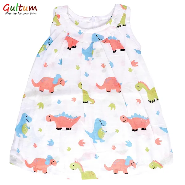 White_Muslin_Cotton_Sleeveless_Printed_Frock_For_Baby_Girls_Pack_Of_2