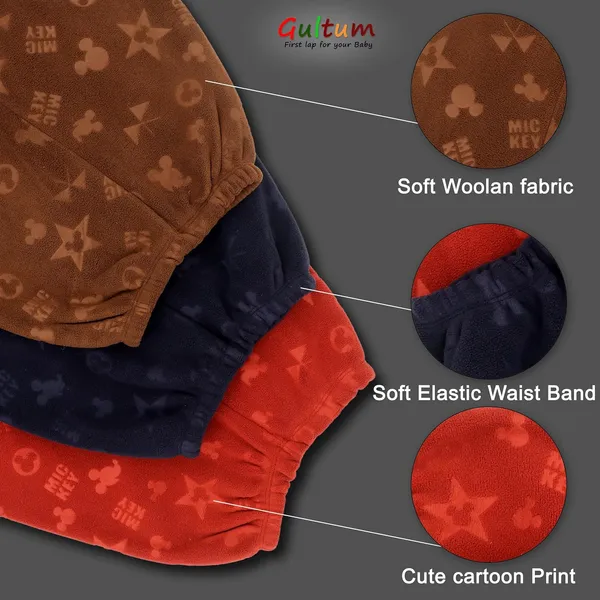 Multicolour_Fleece_Jogger_Track_Pants_For_Baby_Boys_&_Girls_Pack_Of_3