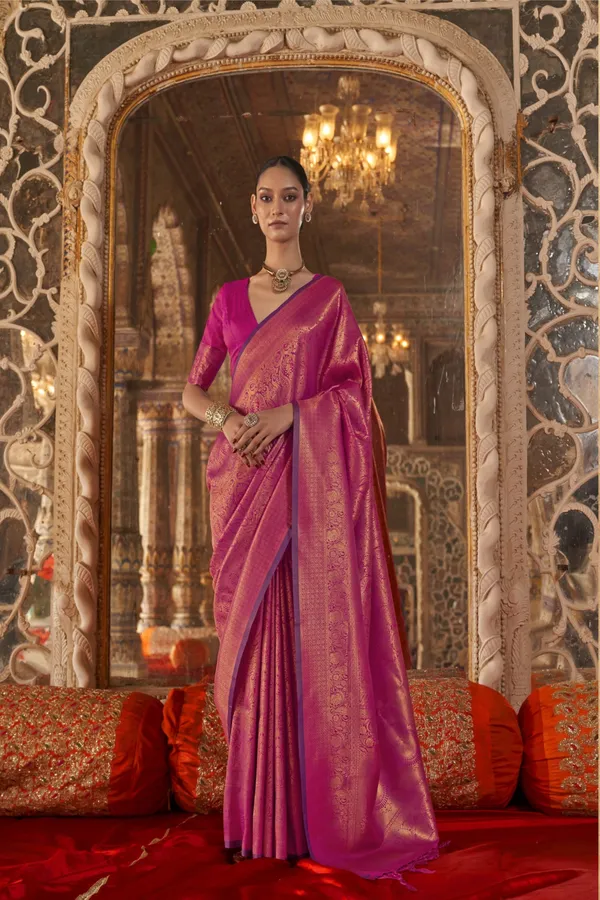 Rani_Pink_Kanjivaram_Silk_Saree_With_Rich_Zari_Weaving_Kanjivaram_Saree_Silk_Saree