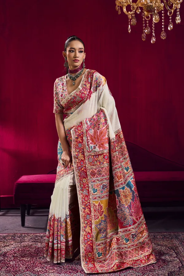 Ivory_Silk_Saree_For_Women