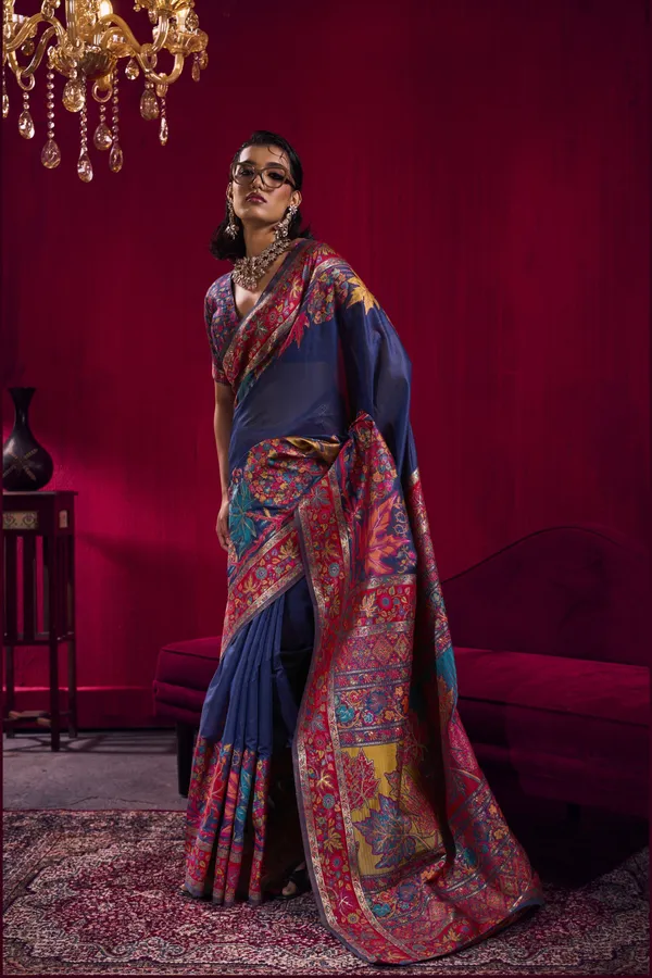 Royal_Navy_Blue_Silk_Saree_For_Women