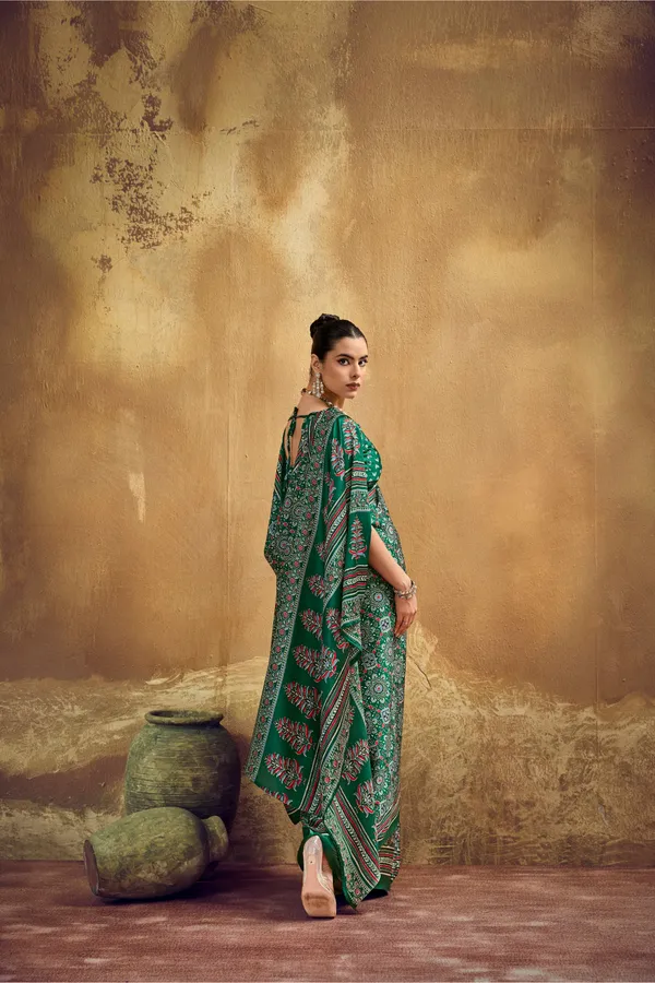 Green_Printed_Silk_Saree_With_Traditional_Ajrakh_Motifs_Ajrakh_Saree_Satin_Saree