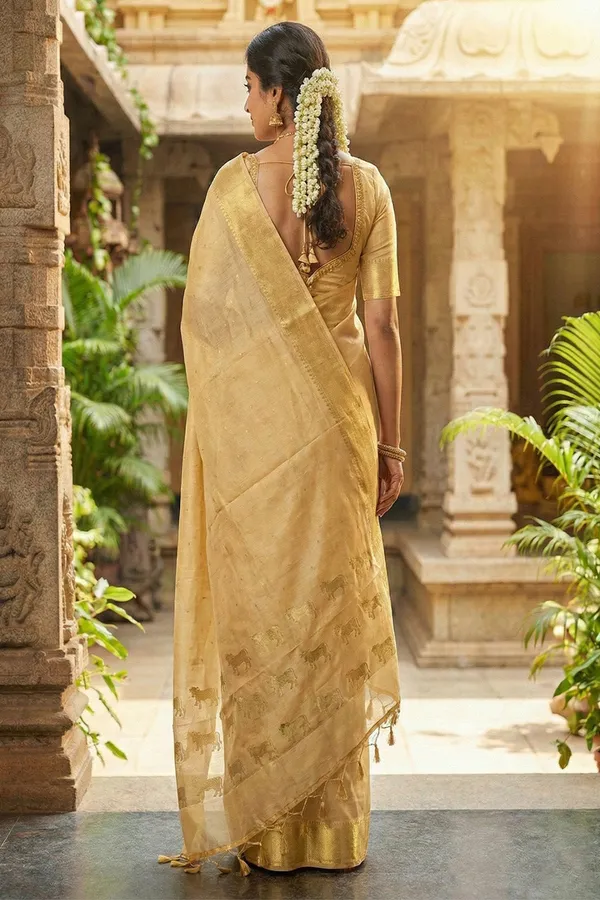 Elegant_Beige_Gold_Soft_Silk_Saree_With_Zari_Border_Default_Title