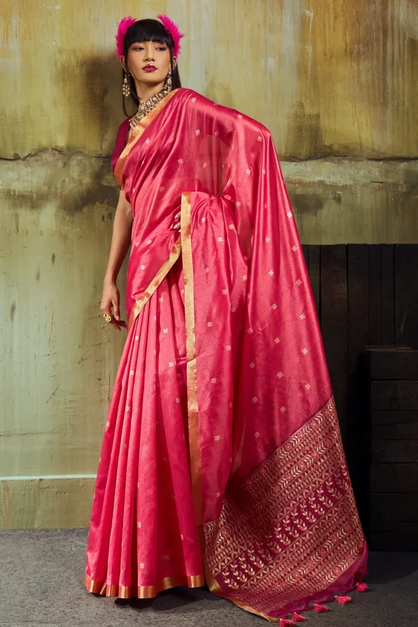 Rani_Pink_Soft_Silk_Saree_For_Women_With_Rich_Zari_Border_Designer_Pallu_Default_Title