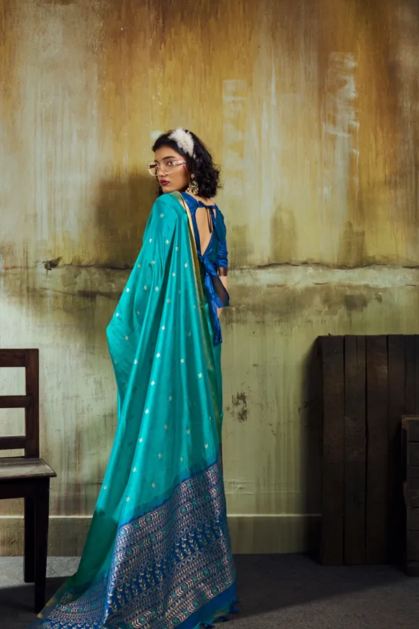 Rama_Blue_Soft_Silk_Saree_For_Women_With_Elegant_Zari_Border_Default_Title