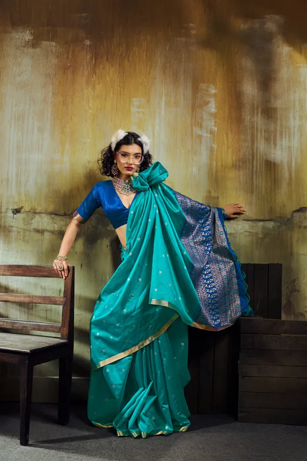 Rama_Blue_Soft_Silk_Saree_For_Women_With_Elegant_Zari_Border_Default_Title