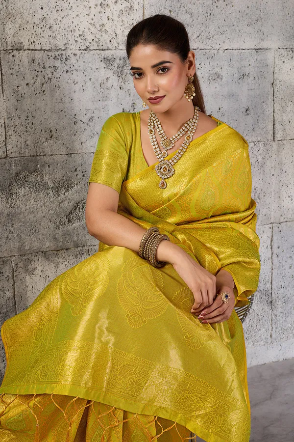 Mustard_Yellow_Banarasi_Kanjivaram_Silk_Saree_With_Rich_Zari_Work_Default_Title
