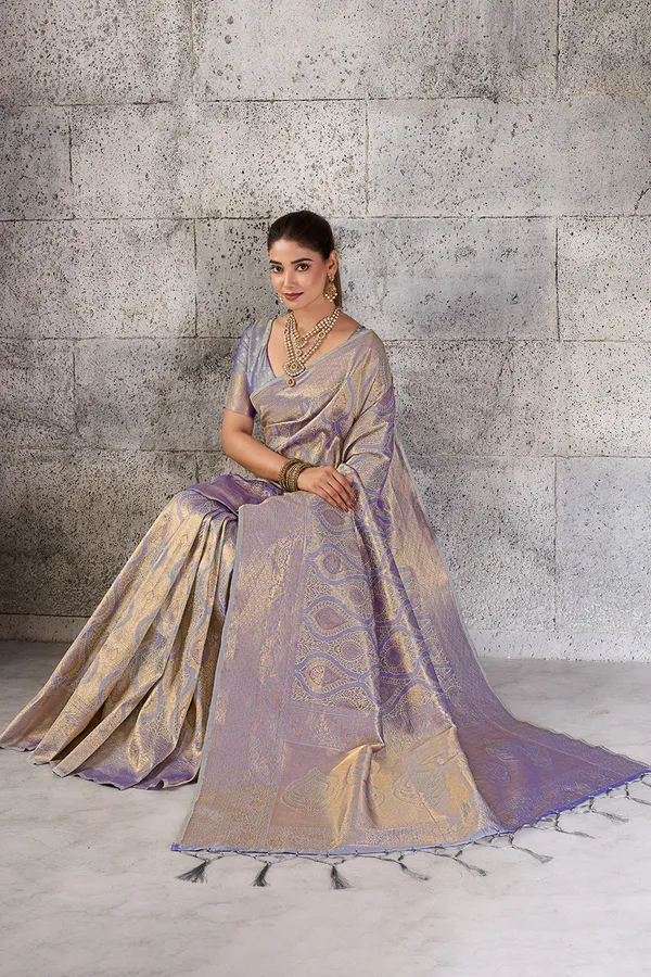 Metallic_Grey_Lavender_Banarasi_Kanjivaram_Silk_Saree_With_Rich_Zari_Work_Default_Title