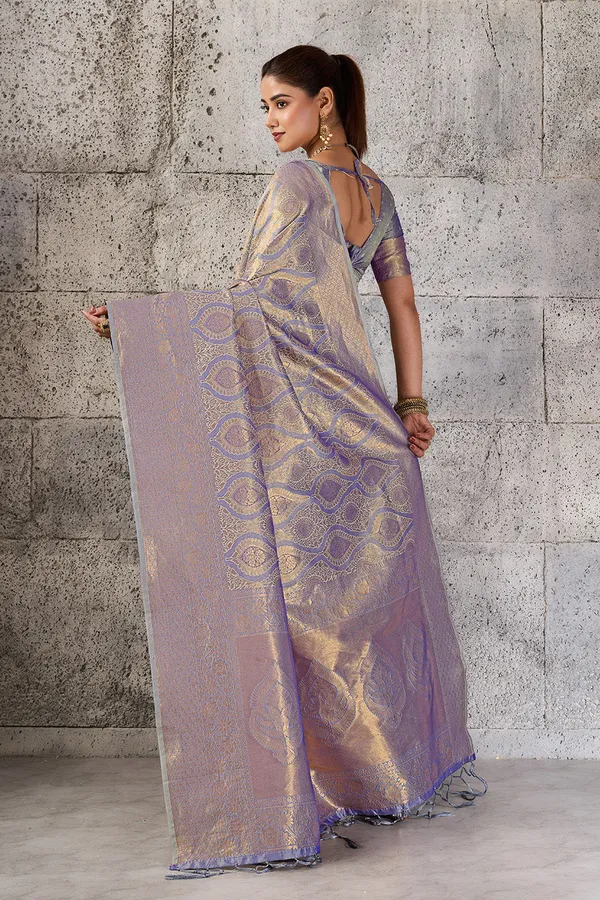 Metallic_Grey_Lavender_Banarasi_Kanjivaram_Silk_Saree_With_Rich_Zari_Work_Default_Title
