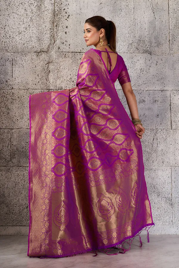 Magenta_Purple_Banarasi_Kanjivaram_Silk_Saree_With_Rich_Zari_Work_Default_Title