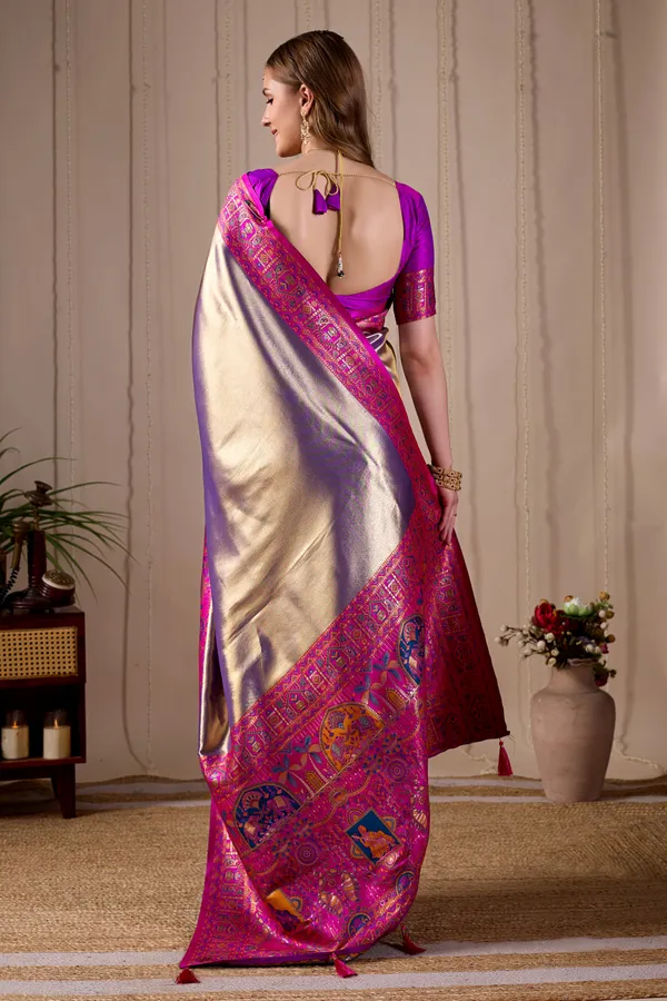 Metallic_Lavender_Purple_Banarasi_Kanjivaram_Silk_Saree_With_Rich_Pink_Zari_Work_Default_Title