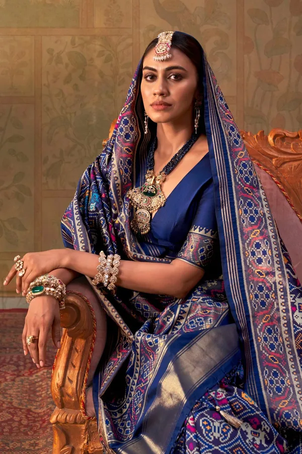 Royal_Blue_Banarasi_Silk_Patola_Saree_With_Rich_Weave_Heritage_Motifs_Default_Title