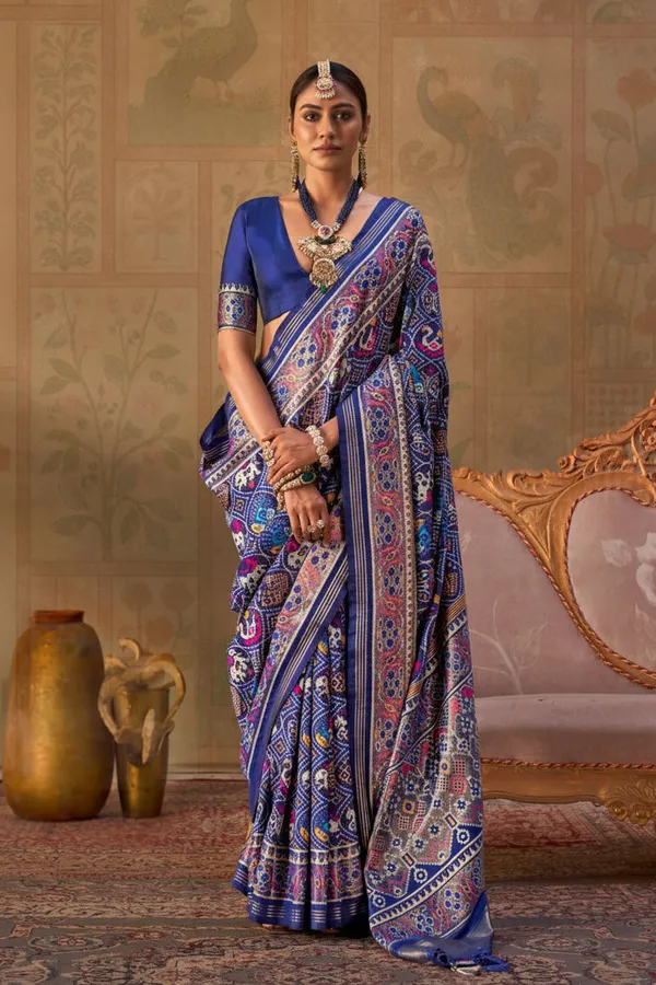 Royal_Blue_Banarasi_Silk_Patola_Saree_With_Rich_Weave_Heritage_Motifs_Default_Title