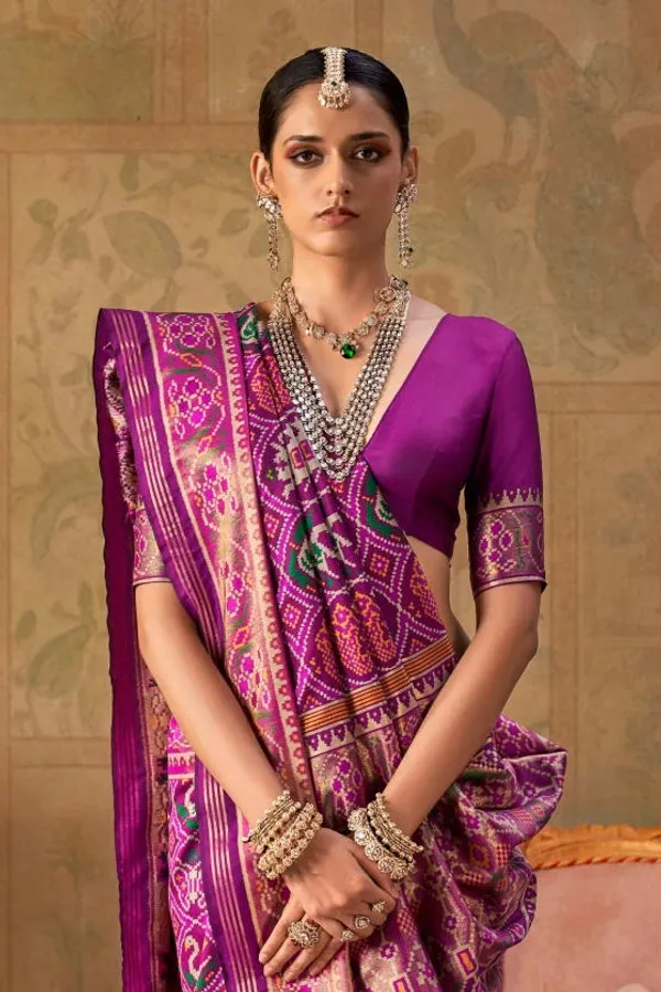 Purple_Banarasi_Silk_Patola_Saree_With_Rich_Weave_Heritage_Motifs_Default_Title