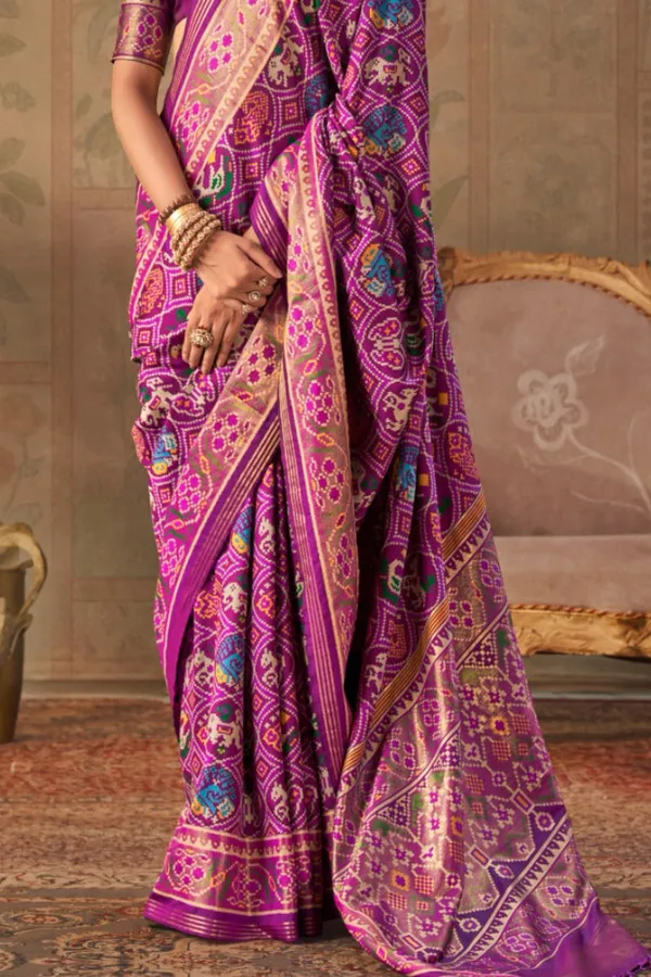 Purple_Banarasi_Silk_Patola_Saree_With_Rich_Weave_Heritage_Motifs_Default_Title