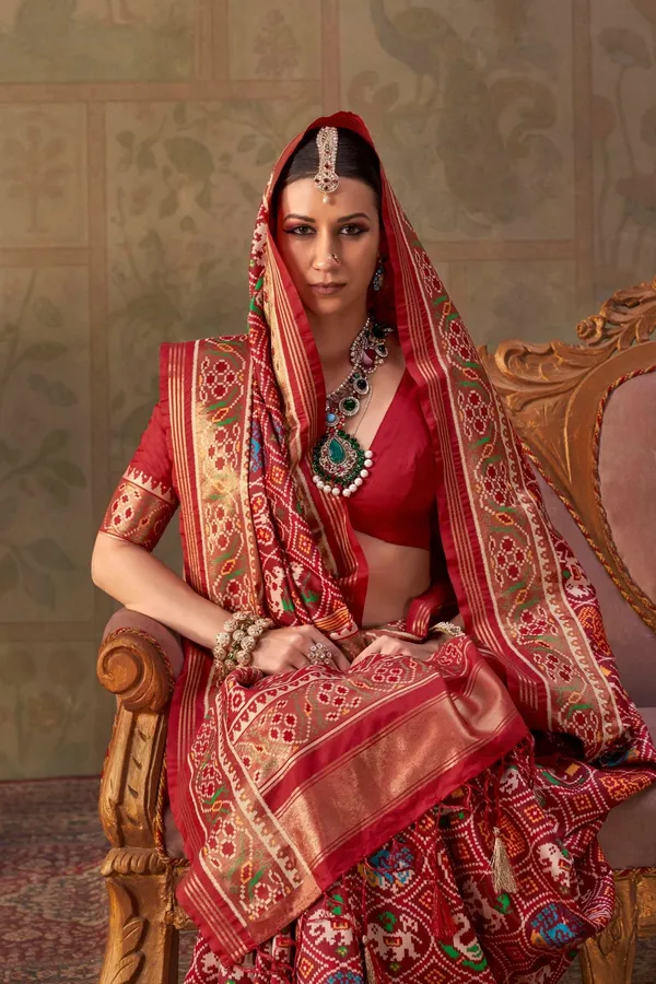 Maroon_Red_Banarasi_Silk_Patola_Saree_With_Rich_Weave_Heritage_Motifs_Default_Title