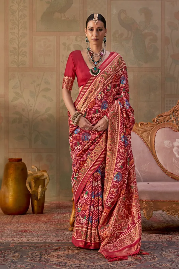 Maroon_Red_Banarasi_Silk_Patola_Saree_With_Rich_Weave_Heritage_Motifs_Default_Title