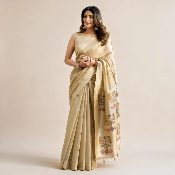 Beige_Silk_Saree_For_Women