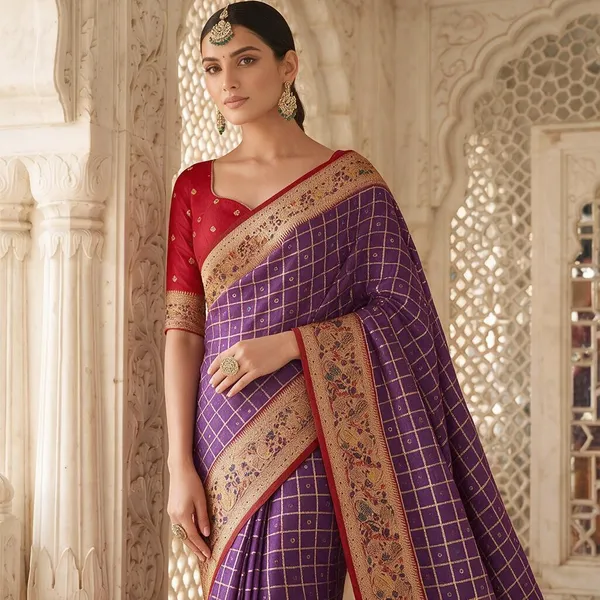 Purple_Banarasi_Silk_Saree_For_Women