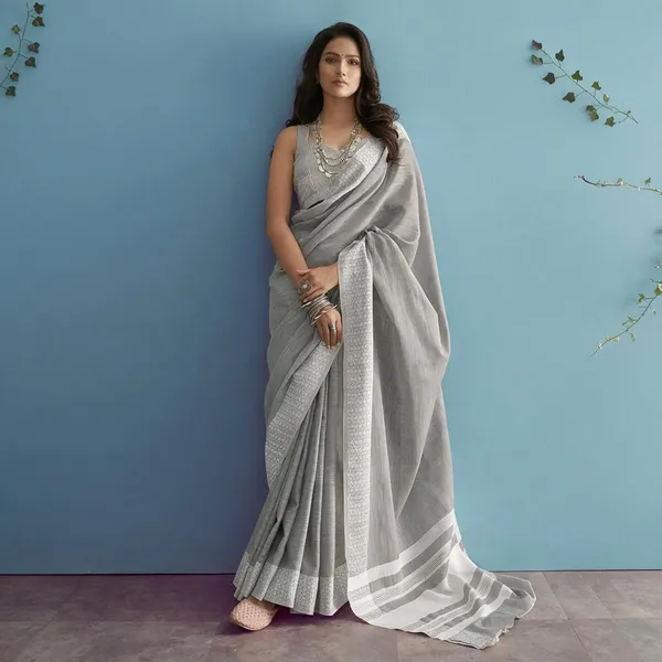 Light_Grey_Silk_Saree_For_Women