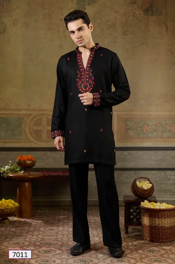 Black_Embroidered_Kurta_Pajama_Set_for_Men