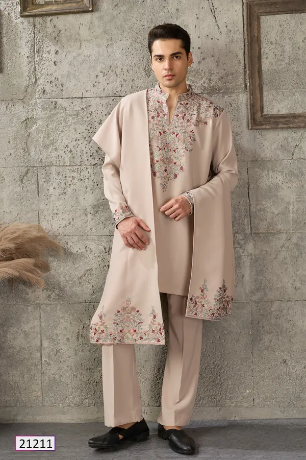 Beige_Embroidered_Kurta_Pajama_Set_for_Men