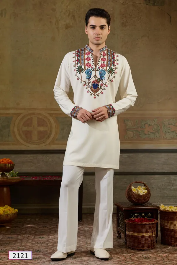 White_Embroidered_Straight_Kurta_Set_for_Men