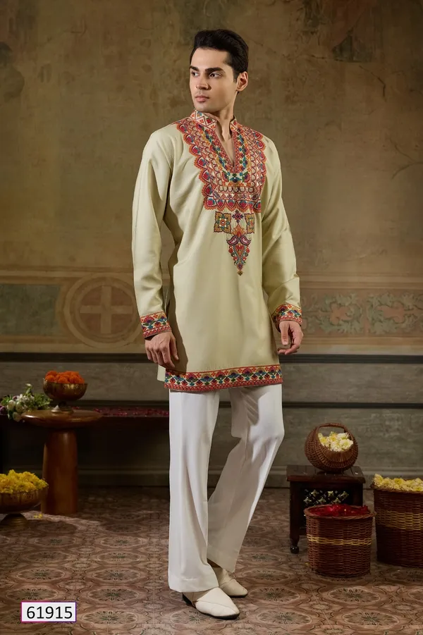 Cream_Embroidered_Kurta_Pajama_Set_for_Men