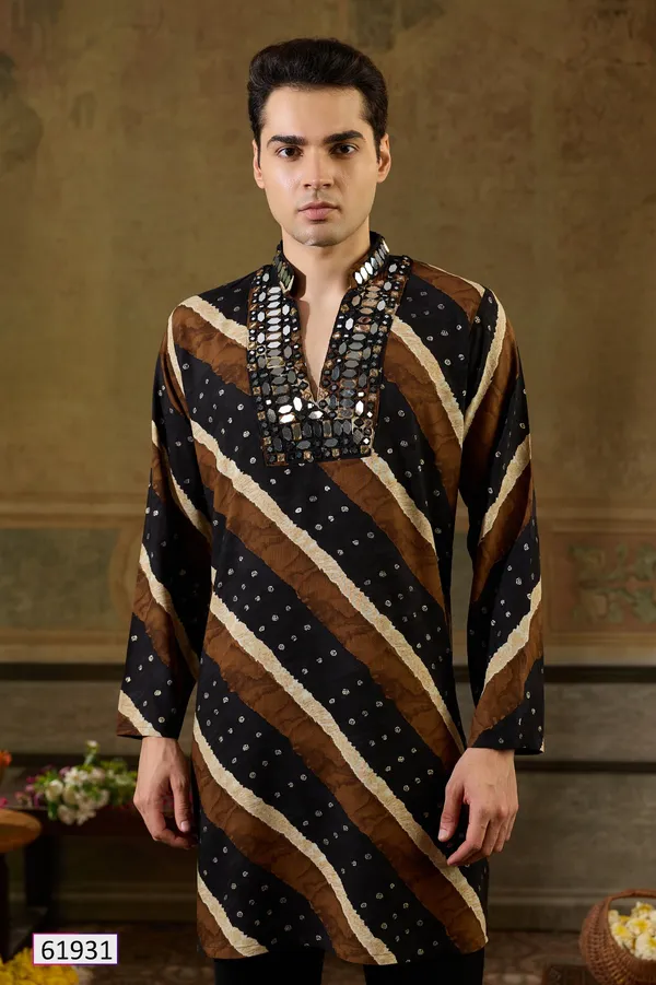 Black_Printed_Embellished_Straight_Kurta_for_Men