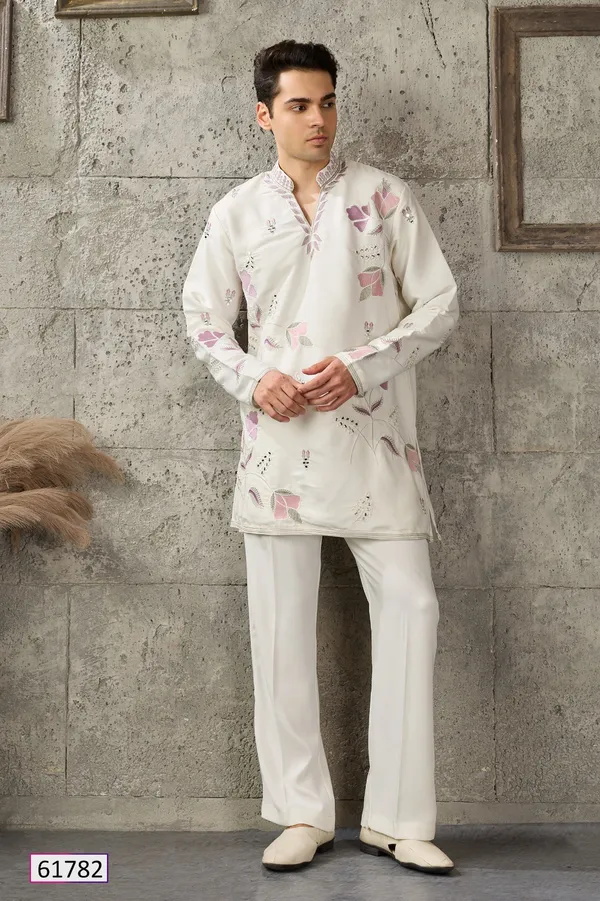 Cream_Printed_Straight_Kurta_Set_for_Men