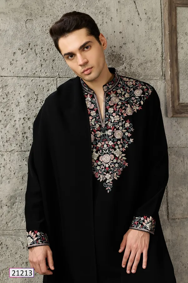 Burgundy_Embroidered_Kurta_Jacket_Set_for_Men