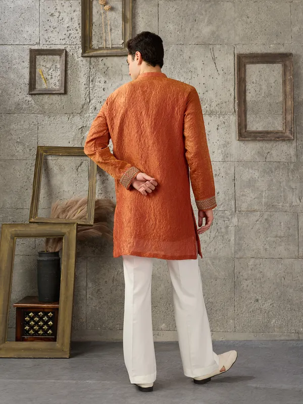 Rust_Crush_Straight_Fit_Embroidered_Kurta_For_Men
