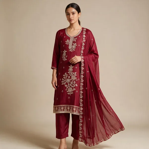 Maroon_Star_Georgette_Embroidered_Ladies_Suit_For_Women