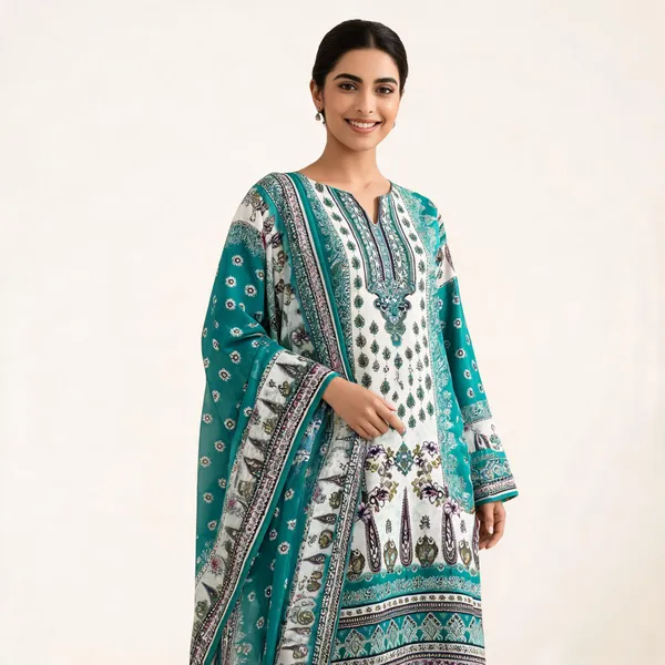 Turquoise_Riyon_Pakistani_Suit_For_Women