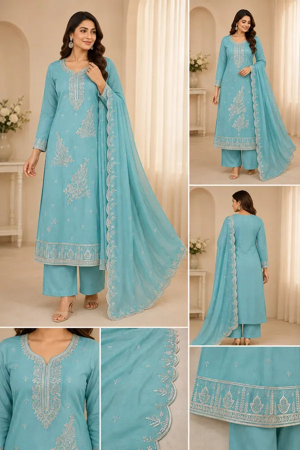 Turquoise_Star_Georgette_Ladies_Suit_For_Women