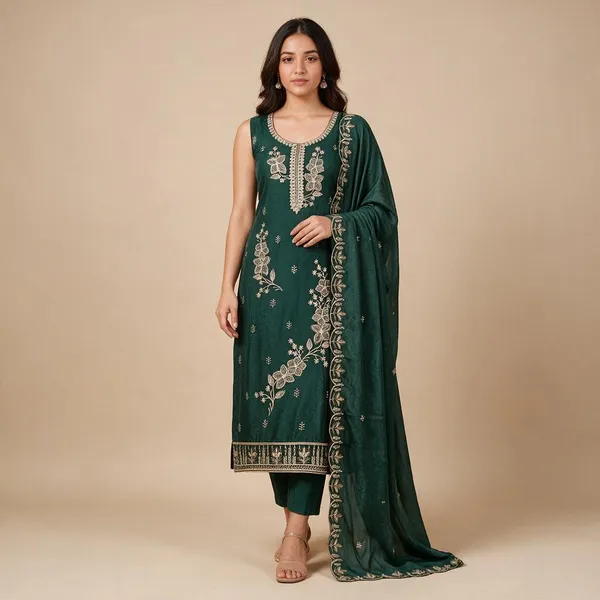 Green_Star_Georgette_Silver_Embroidered_Ladies_Suit_For_Women