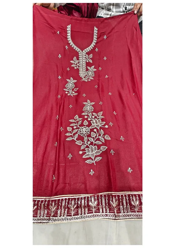 Maroon_Star_Georgette_Embroidered_Ladies_Suit_For_Women