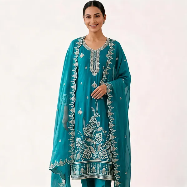 Teal_Star_Georgette_Ladies_Suit_For_Women