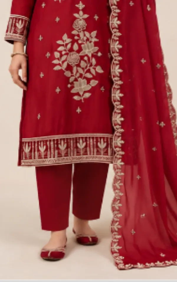 Maroon_Star_Georgette_Ladies_Suit_For_Women