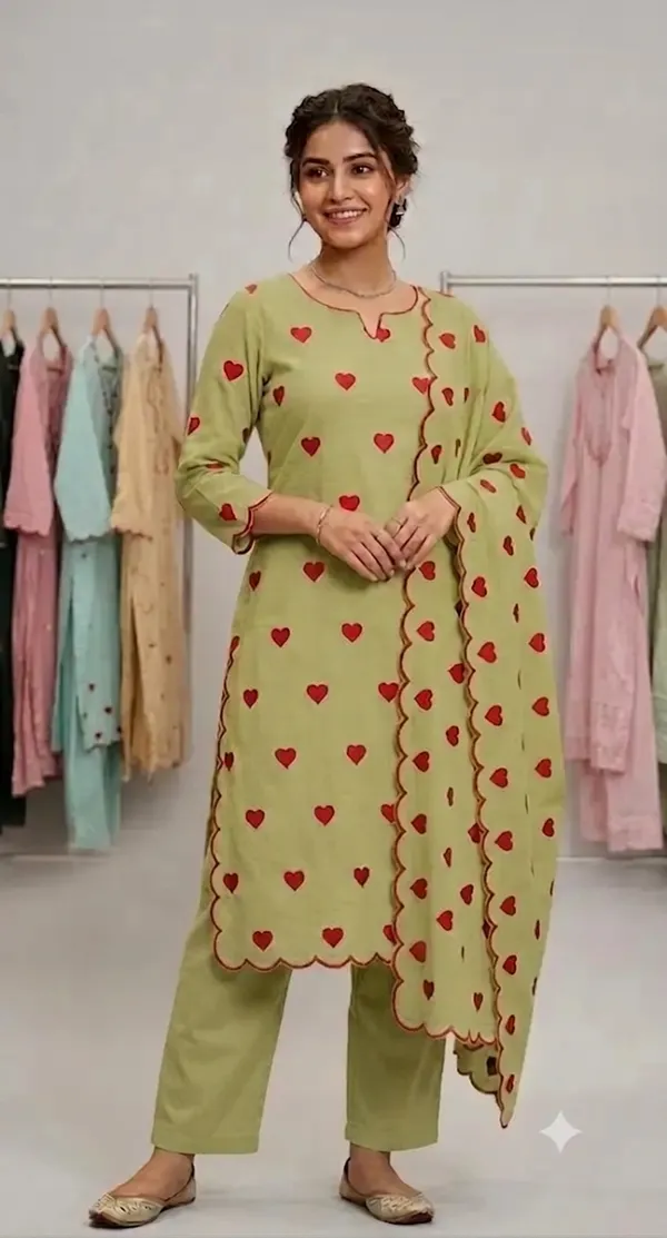 Green_Riyon_Rayon_Cotton_Suit_For_Women