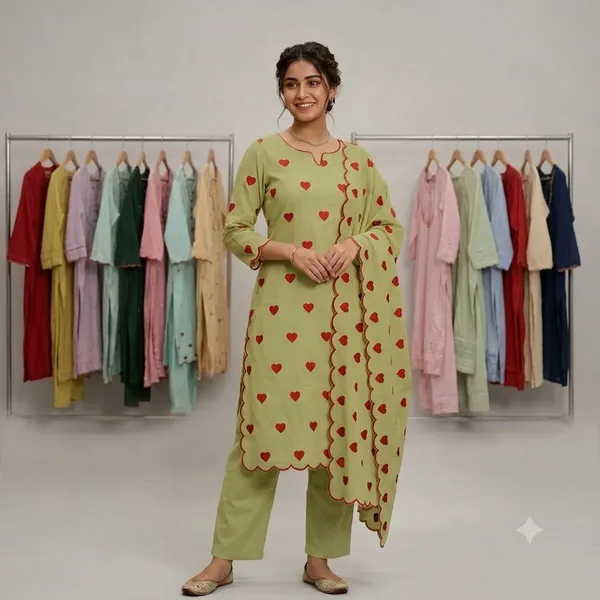 Green_Riyon_Rayon_Cotton_Suit_For_Women
