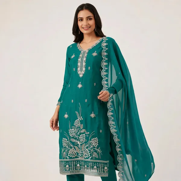 Teal_Star_Georgette_Ladies_Suit_For_Women