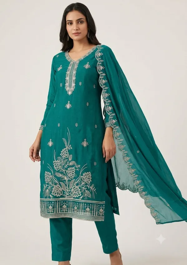 Teal_Star_Georgette_Ladies_Suit_For_Women