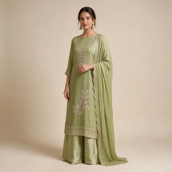 Green_Star_Georgette_Embroidered_Ladies_Suit_For_Women