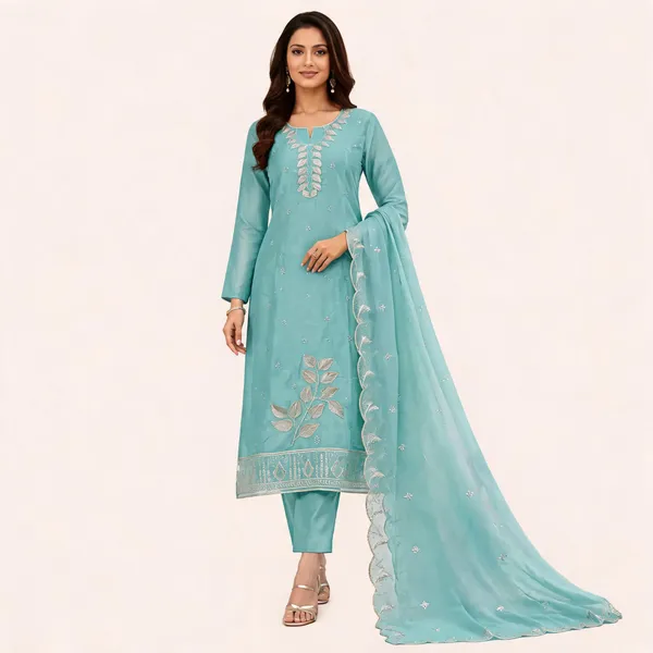 Turquoise_Star_Georgette_Ladies_Suit_For_Women
