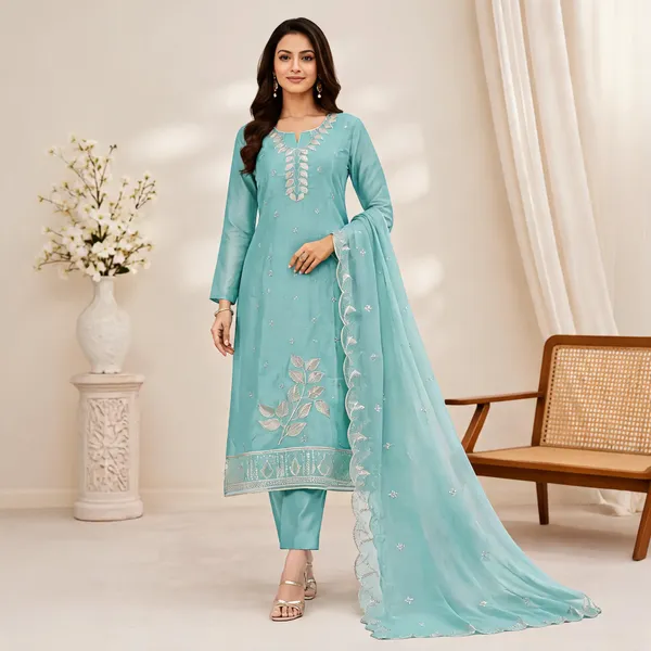 Turquoise_Star_Georgette_Ladies_Suit_For_Women