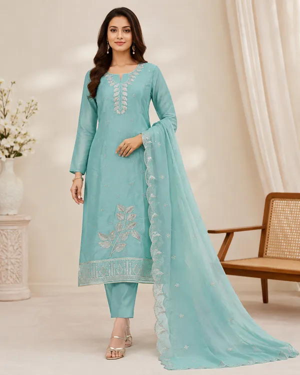Turquoise_Star_Georgette_Ladies_Suit_For_Women