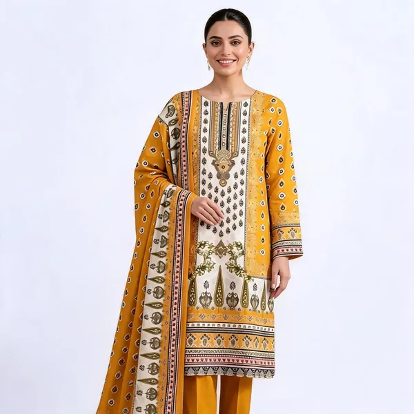 Yellow_Riyon_Pakistani_Suit_For_Women